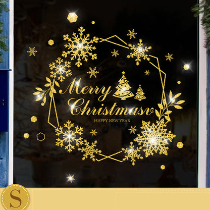 Christmas Decorations Scene Decoration Christmas Window Door Sticker