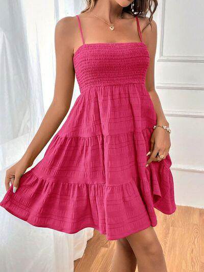 Tiered Smocked Square Neck Cami Dress for Casual Style