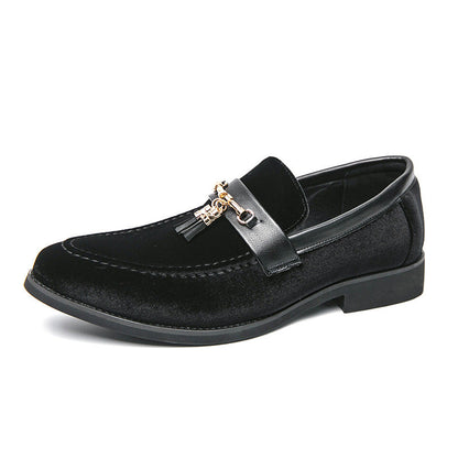 Loafers Solid Color Fringed Leather Shoes