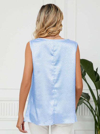 Solid Cowl Neck Top for Women in Opaque Rayon Blend