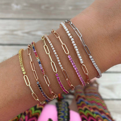 S925 Micro-inlaid Diamond Tennis Chain Bracelet