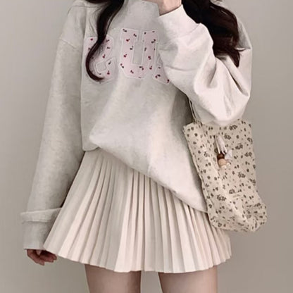 Woolen Slim Pleated Skirt For Women