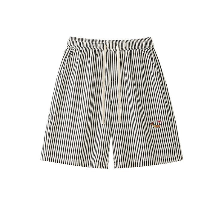 Striped Dachshund Casual Shorts For Men