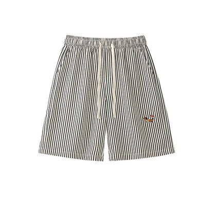 Striped Dachshund Casual Shorts For Men