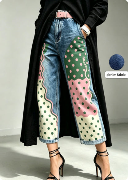 Polyester Wide-leg Pants