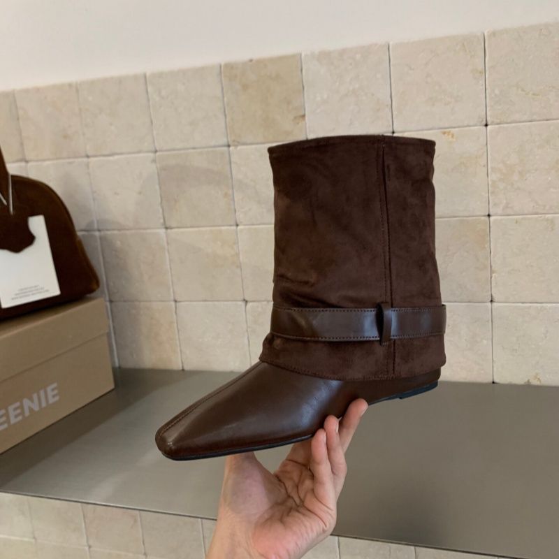 Retro-style Women's Brown Ankle Boots