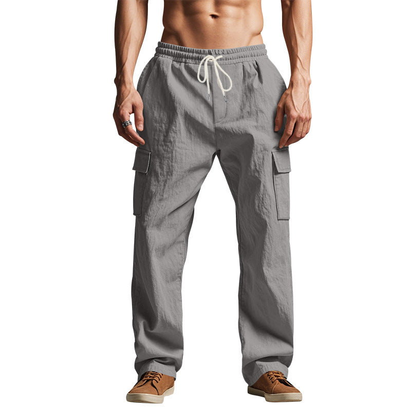 Breathable Multi-pocket Straight-leg Work Pants