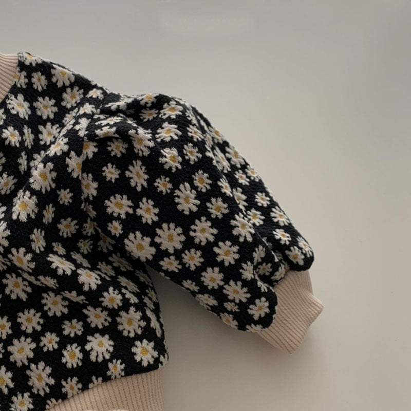Baby Baobao Autumn Winter Dress Bubble Sleeve Princess Top