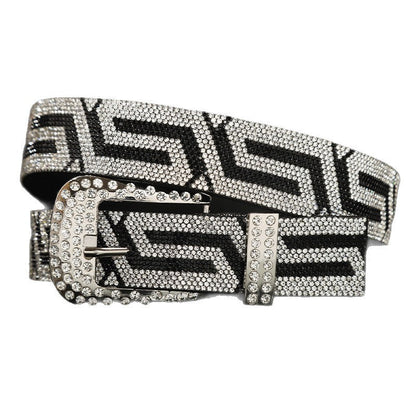 Personality Street Trend Y2g Style Diamond Men And Women Universal Belt