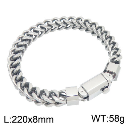 Fashionable And Simple Round-Grinding Dragonbone ChainTrendy For Men
