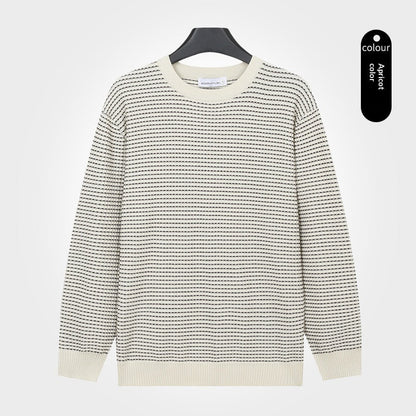 Mens Casual Round-neck Knit Sweater