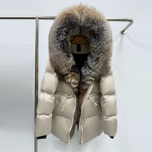 Women's Mid-length Padded Fur Coat