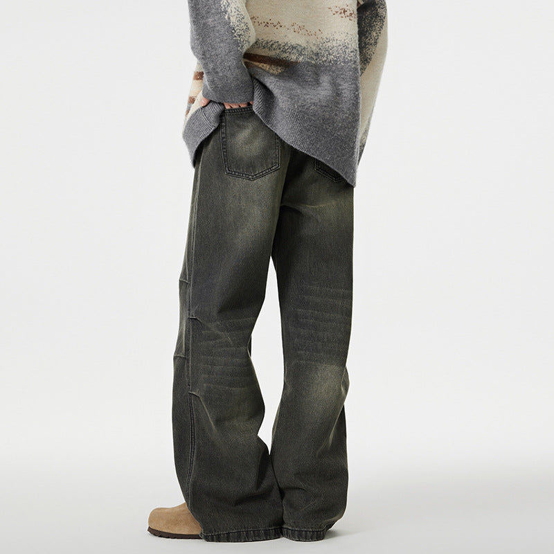 Men's American Retro Washed Jeans Men