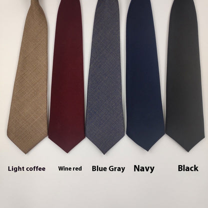 Solid Color Navy Blue Tie Men's Tie