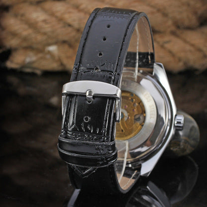 Men's Business Casual Skeleton Automatic Watch