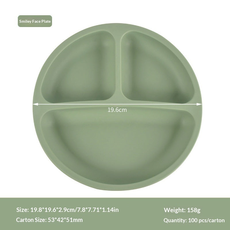 Baby Silicone Feeding Tray With Compartments