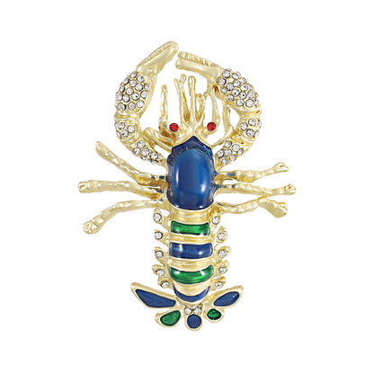 Enamel-dripped Lobster Brooch Accessory For Women