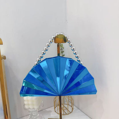 Personalized Fan-Shaped Acrylic Evening Dress Dinner Bag Clutch