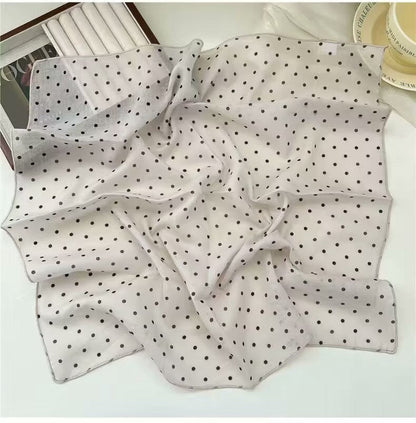 Korean-style Fresh And Delicate Floral Silk Scarf