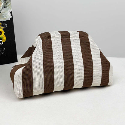 Womens Knitted Bag Striped Clutch