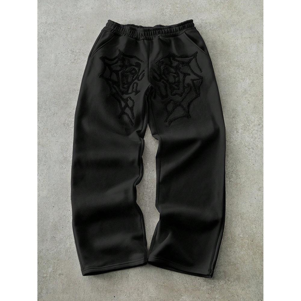 Mens Niche Design-forward Loose-fitting Straight-leg Versatile Pants