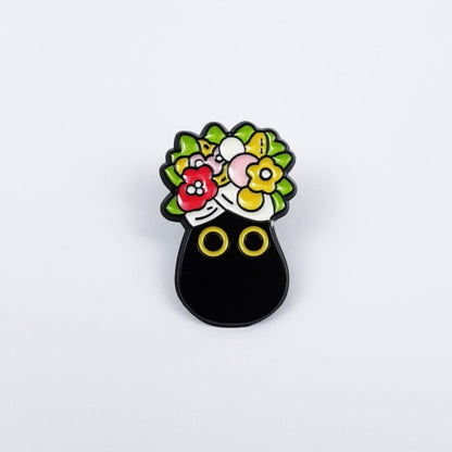 Black Catstyle Brooch, Versatile And Niche, Made Of Alloy For Clothing
