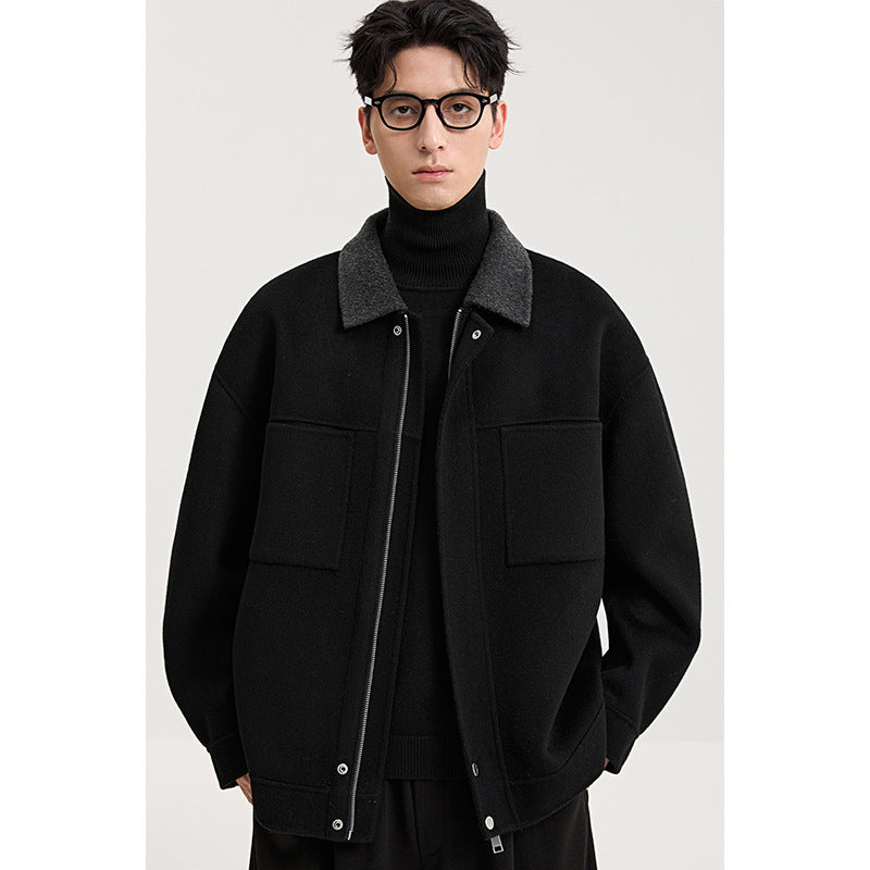 High-grade Lamb Wool Lapel Double-faced Wool Jacket