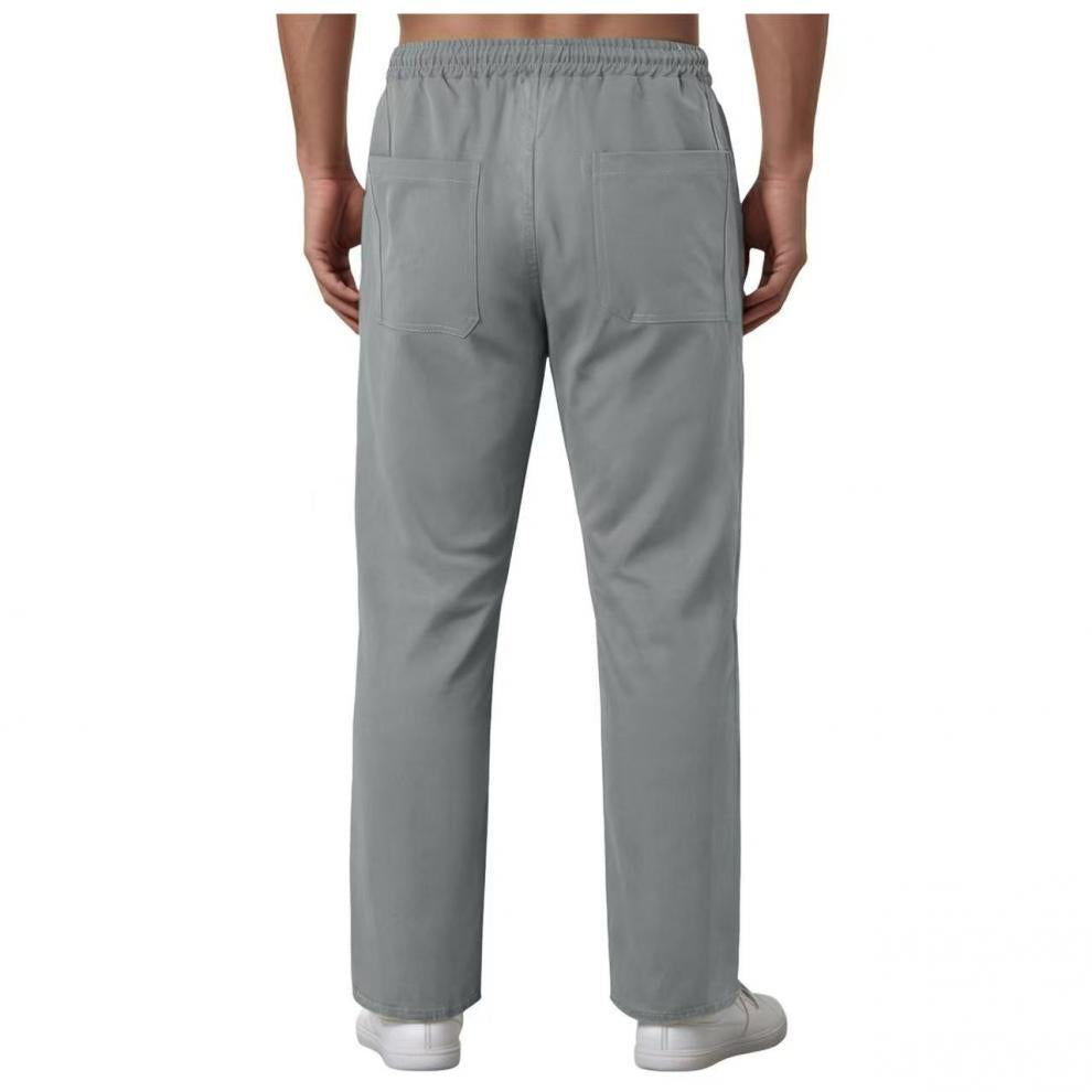 Men's Loose-Fit Sports Plus-Size Straight-Cut Casual Trousers