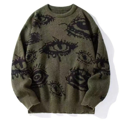 Round-neck Long-sleeve Loose-fitting Sweater