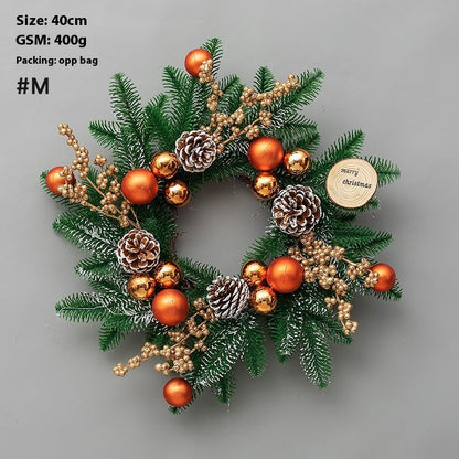Christmas Decoration Upside Down Christmas Tree Horn Rattan Christmas Wreath