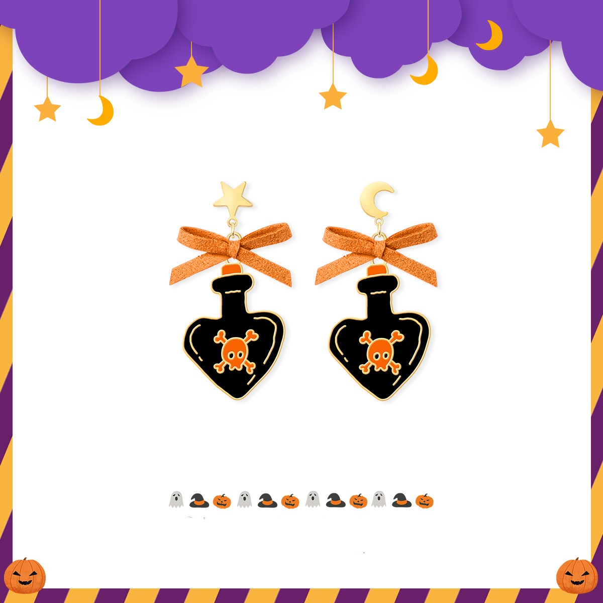 Cute Halloween Decorations Pumpkin Earrings