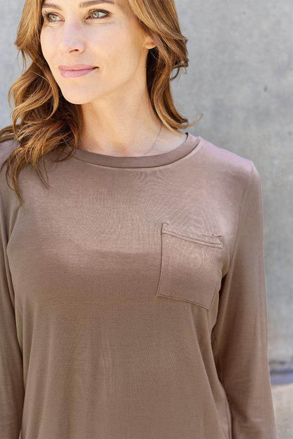 Basic Bae Full Size Round Neck Long Sleeve Top for Women