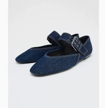 Ballet Slipper Flat Heel Round Toe Pumps Women