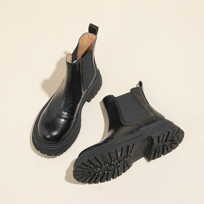 New Vintage Leather Ankle Boots For Women
