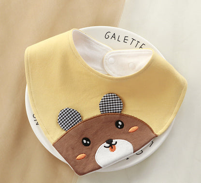 Newborn Baby Cotton Soft Bib Cartoon Pattern