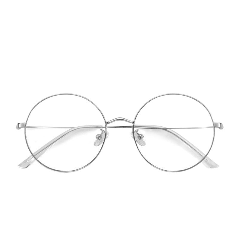 Round Frame Glasses Female Anti-blue Light Eye Protection