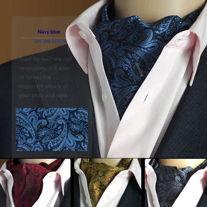 Mens Formal Jacquard Scarf With Tiny Polka Dots Neck Wrap