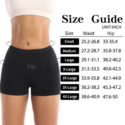 Womens Athletic Boxer Briefs High-waisted