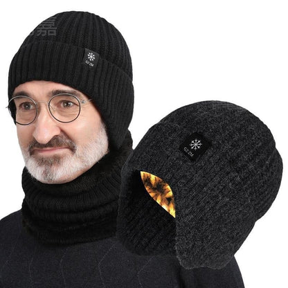 Middle-aged Elderly Men's Wool Ear Protection Hat