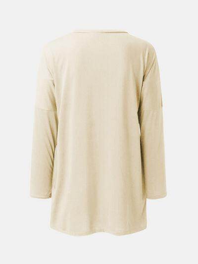 Full Size Round Neck Long Sleeve T-Shirt for Women