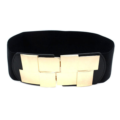 Metal Buckle Elastic Waistband