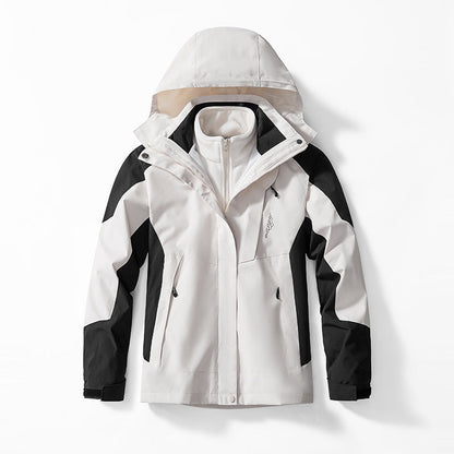 3-in-1 Mink-velvet Liner Two-piece Set Detachable Warm And Windproof Shell Jacket