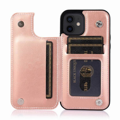 Crazy Horse Pattern Leather Double Buckle Bracket Holster