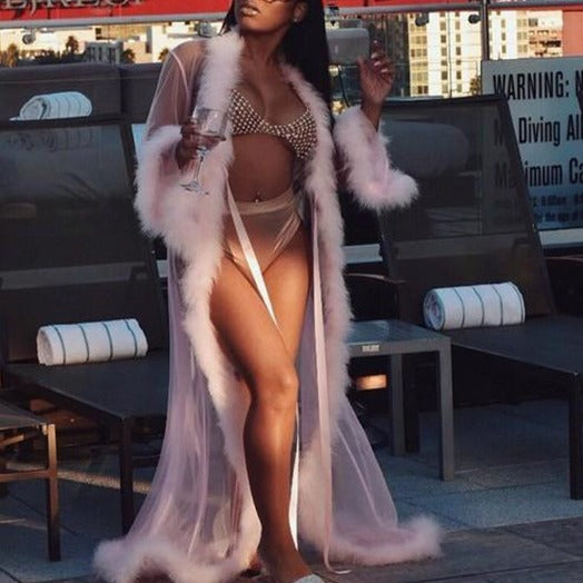 Long Robe Underwear Set For Women