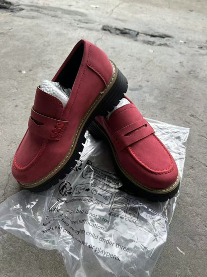 Leather Plus Size Casual Women's Shoes