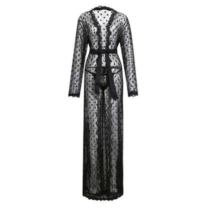 New Men's Japanese-style Polka Dot Lace Bathrobe