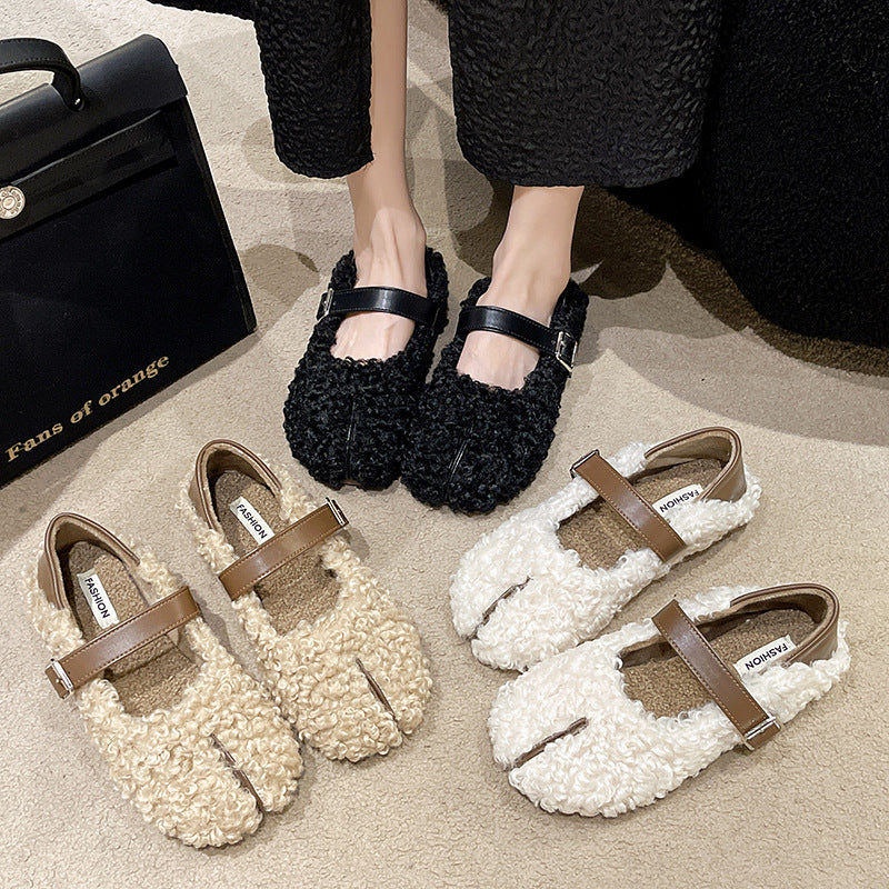 Round Head Low-cut Gommino Pumps Women