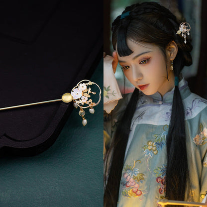 Ancient Style Han Chinese Clothing Handmade Updo Alloy Hairpin Hairpin