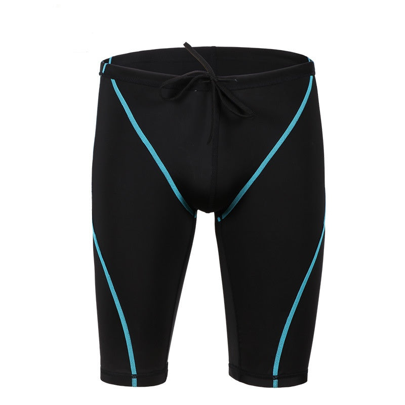 Men's Shark Skin High Elastic Swimming Trunks