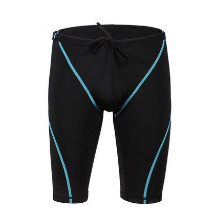 Men's Shark Skin High Elastic Swimming Trunks